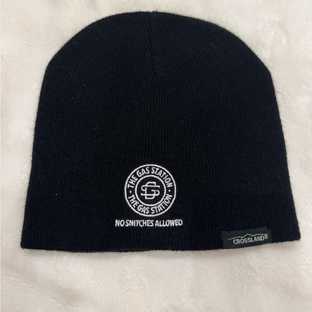 Crossland Black Beanie with Embroidered “The Gas Station” logo